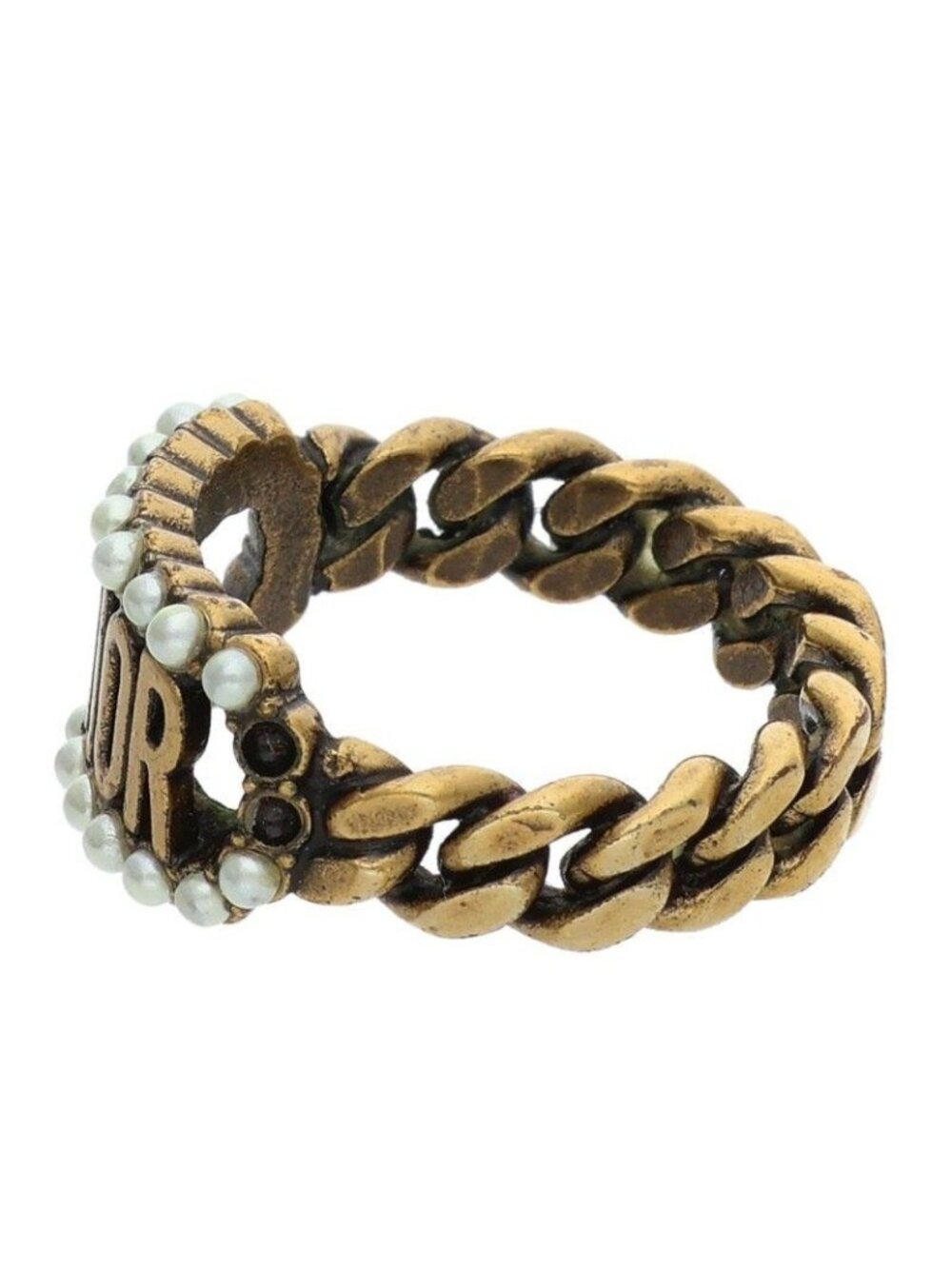 Dior Logo Pearl Chain Ring - Picture 5 of 6